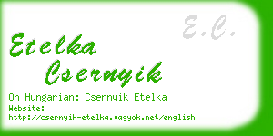 etelka csernyik business card